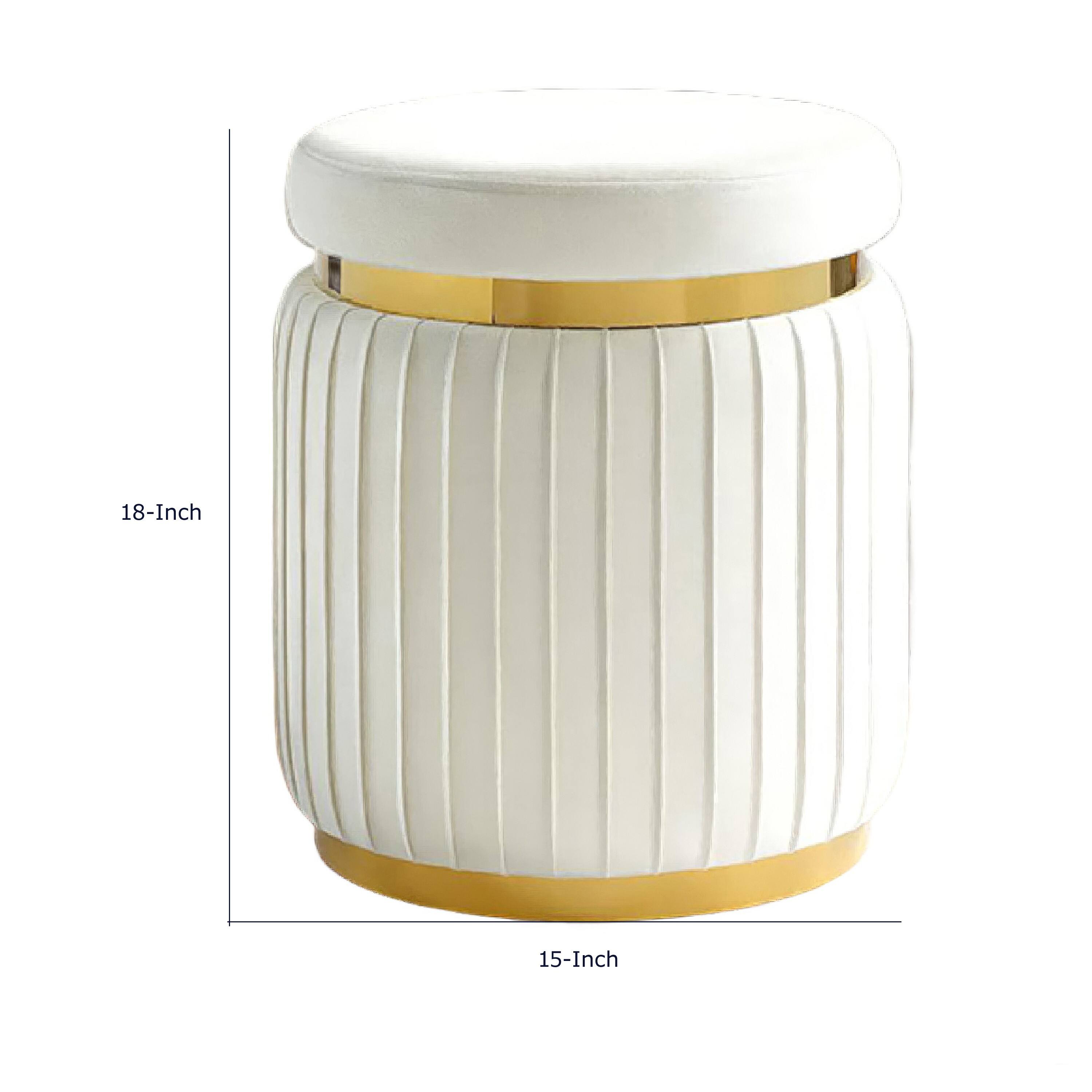 Manhattan Lane Karie Ottoman Stool, Trim, Vertical Channel Design ...