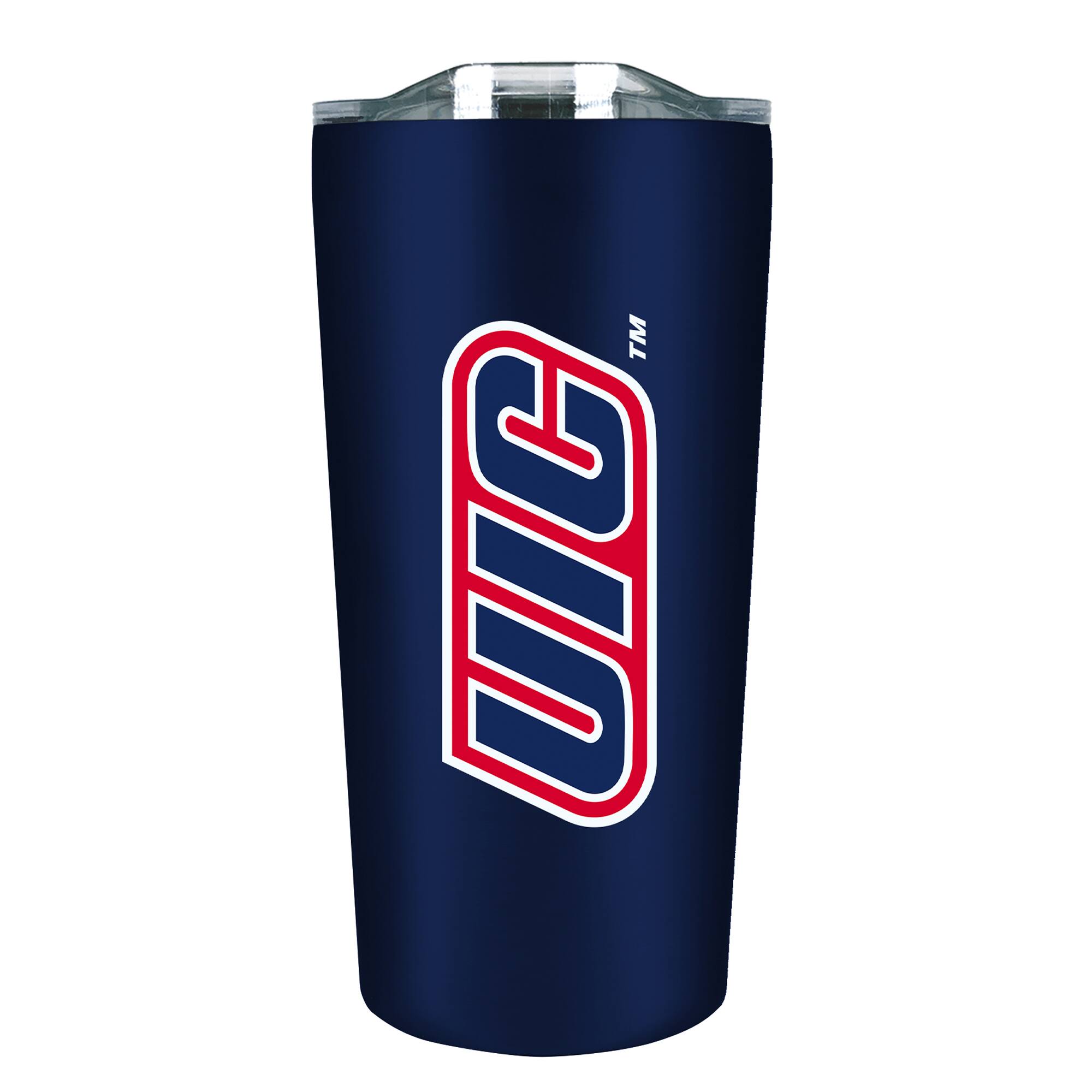 Front. The Fanatic Group - UIC Flames 18oz. Stainless Steel Soft Touch Tumbler - Multicolor.