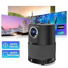 Cluzine - Mini LED HD Projector Native 1080P LCD Video Cinema Portable Home Theater