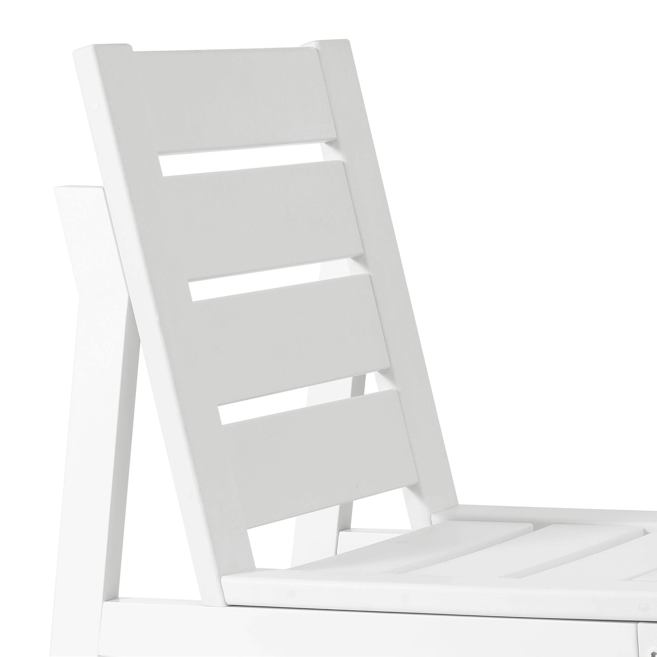 Alt View 2. WestinTrends - WestinTrends Cape May HDPE Outdoor Patio Dining Side Chair - White.