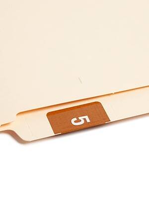 Alt View 2. Smead - DCC Labels File Folder Label, 5, Brown, 250 Labels/Pack - Brown.