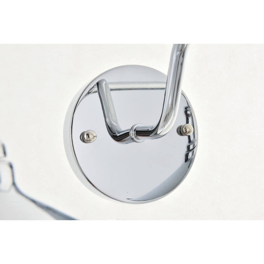 Back. Living District - Etude 2 light chrome Wall Sconce - Chrome.