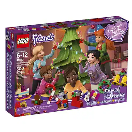 REGO Friends 4680 Friends LEGO Friends Ages 6-12 41353 LEGO Friends Advent Calendar Calendario Calendrier 500 pcs/pzs de 18 Advent Calendar cadeaux regalos 24 gifts Build your holidays Advent Calendar WARNING: CHOKING HAZARD Toy contains small parts. Not for children under 3 years.