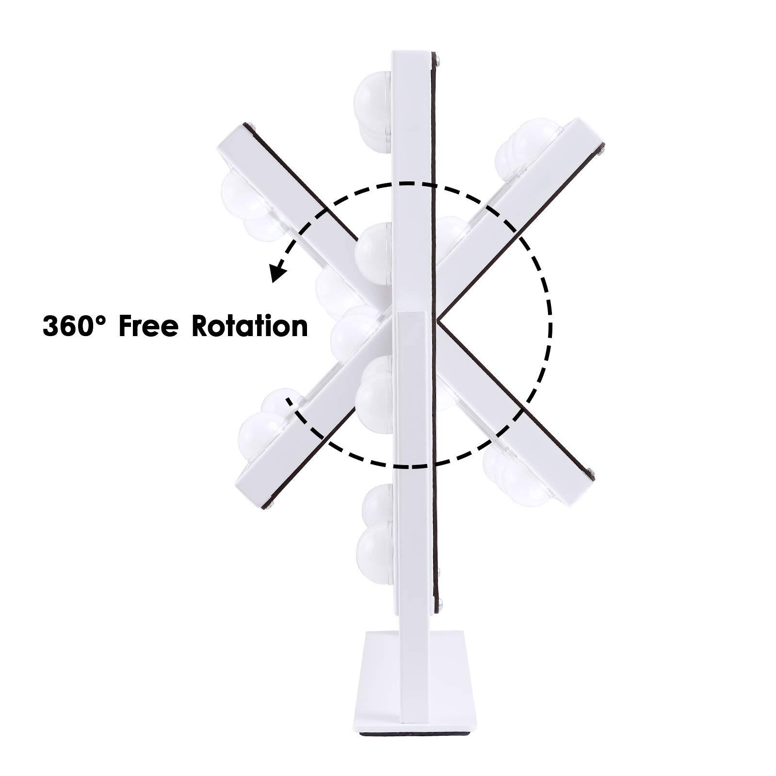 Alt View 3. Cedar Assembly - Mirror LED Lighted Magnifying Vanity Makeup Hollywood Multi-Color Dimmable Premium Quality - Black.