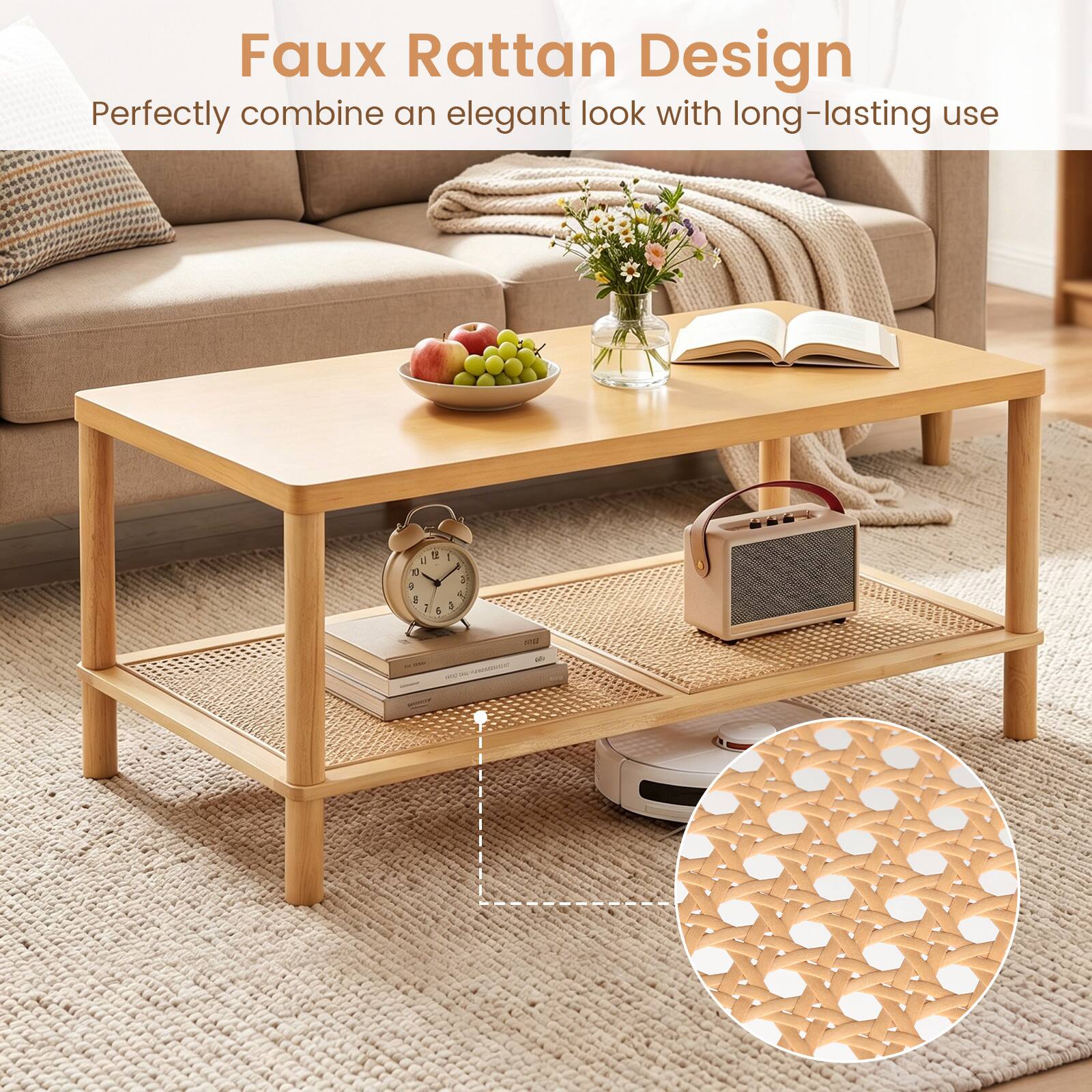 Faux Rattan Design  
Perfectly combine an elegant look with long-lasting use
