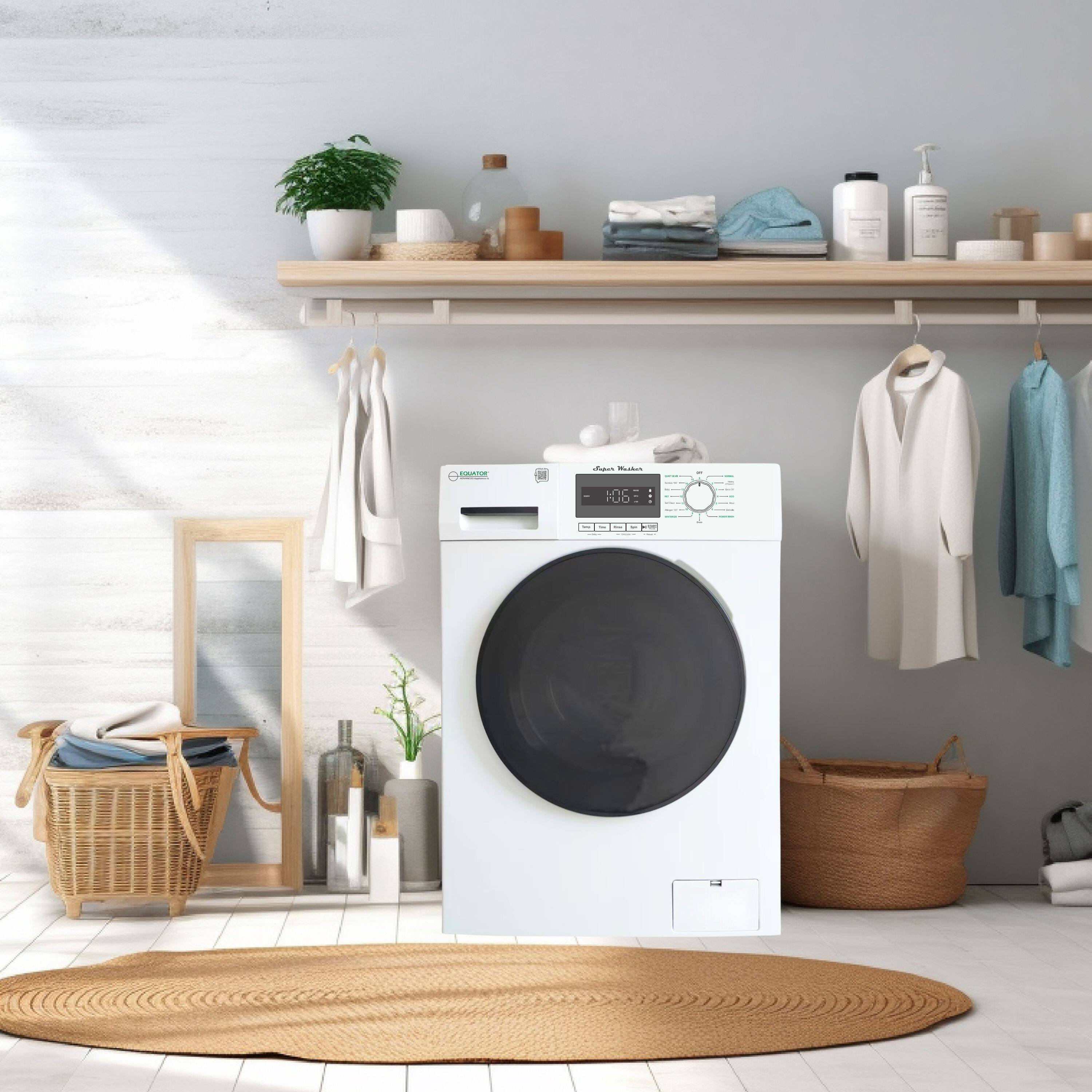 Left. Equator - Equator EW 822 Compact Washer 1.57cf/13 lbs POWER WASH 15 Programs 1200rpm 110V - White.