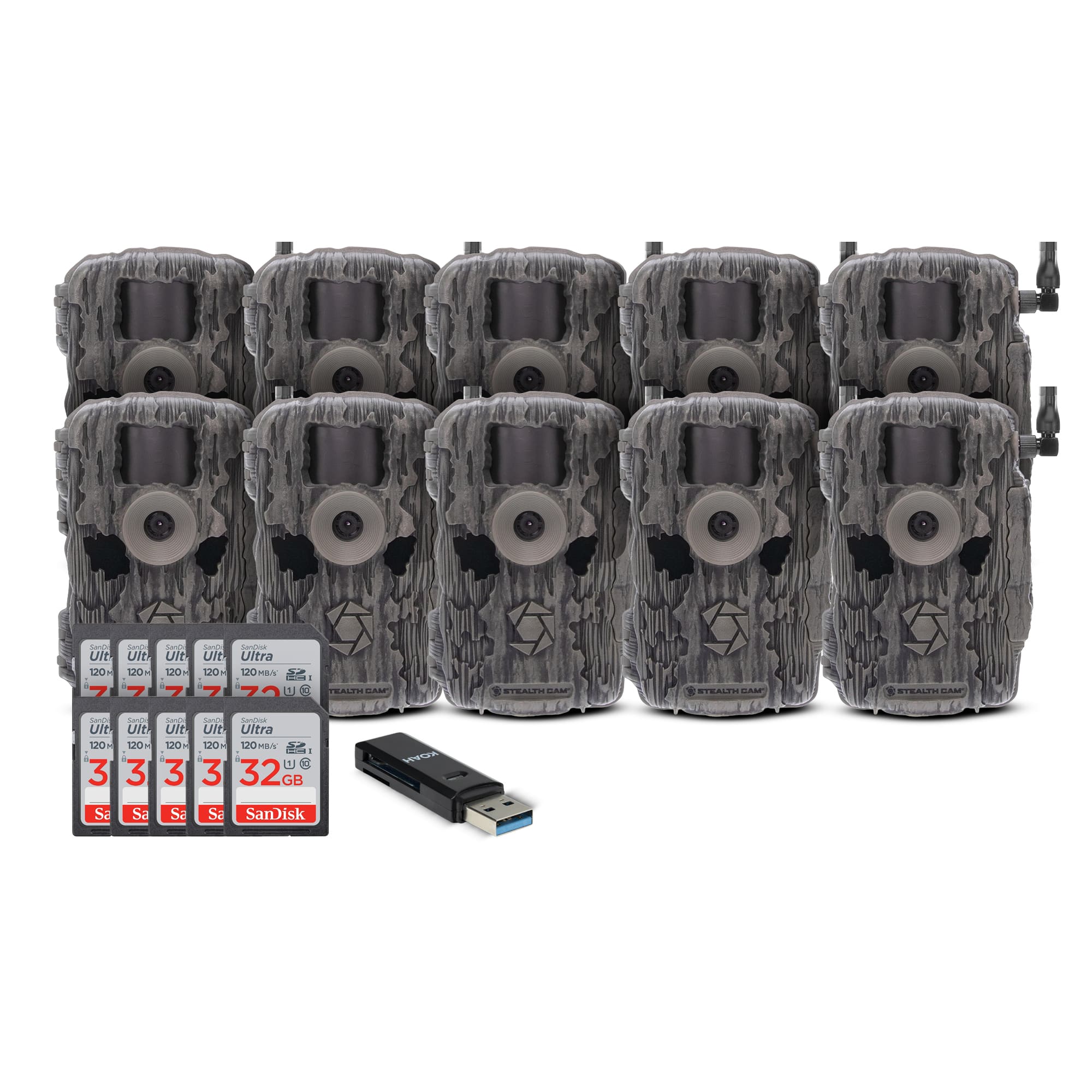 Muddy - Stealth Cam Fusion X-Pro 36MP 720P Cellular Dual Sim Trail Camera 10-Pack Bundle price history on PriceWatchPro