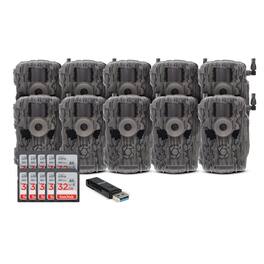 Muddy - Stealth Cam Fusion X-Pro 36MP 720P Cellular Dual Sim Trail Camera 10-Pack Bundle