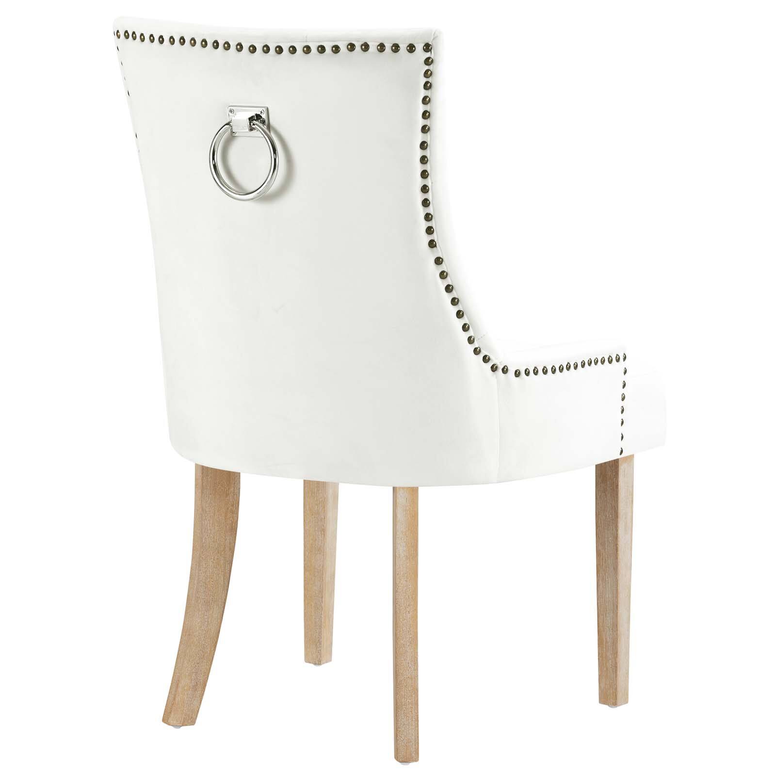 Alt View 1. Modway - Pose Performance Velvet Dining Chair Set of 2 by Modway - Ivory.
