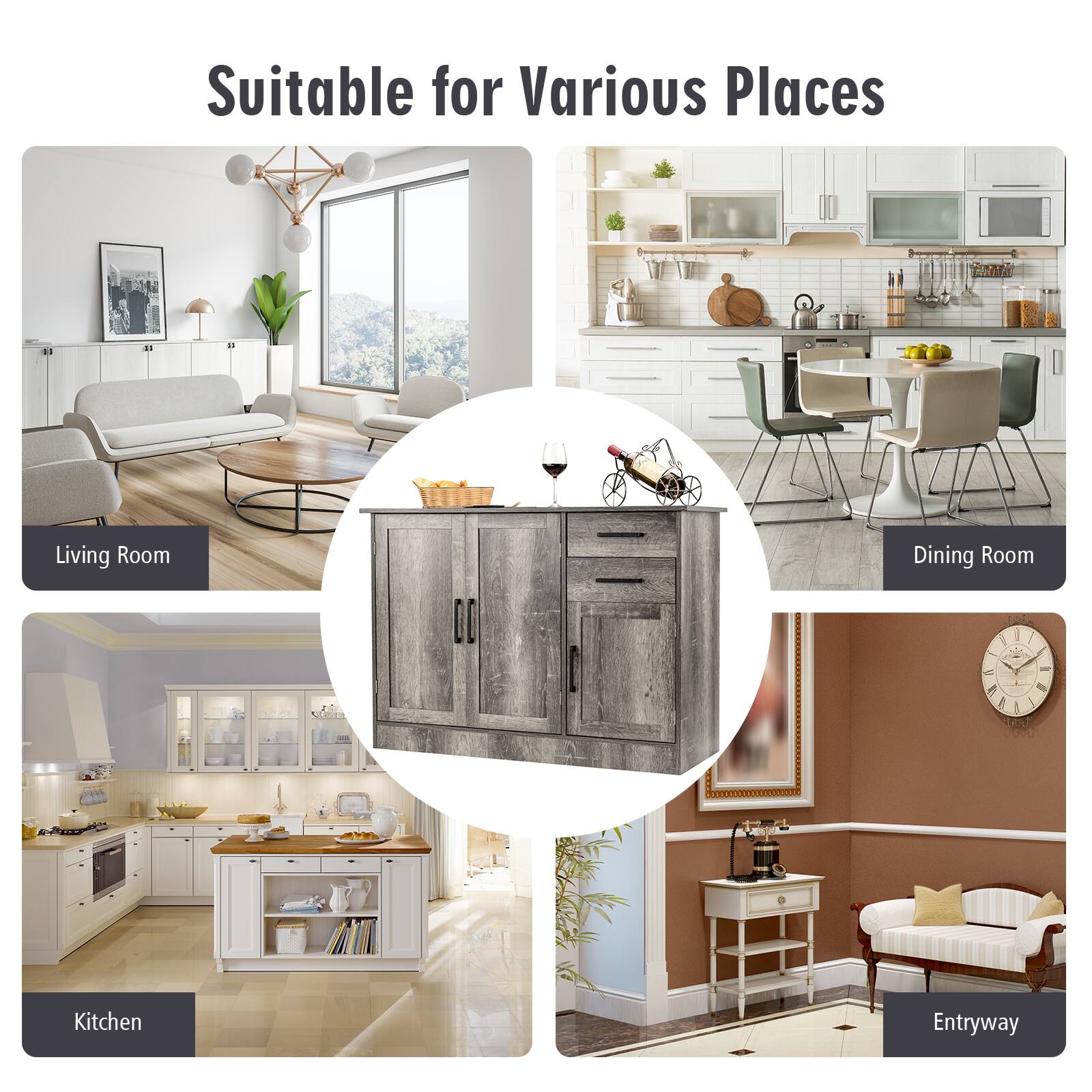 Suitable for Various Places

Living Room
Dining Room
Kitchen
Entryway