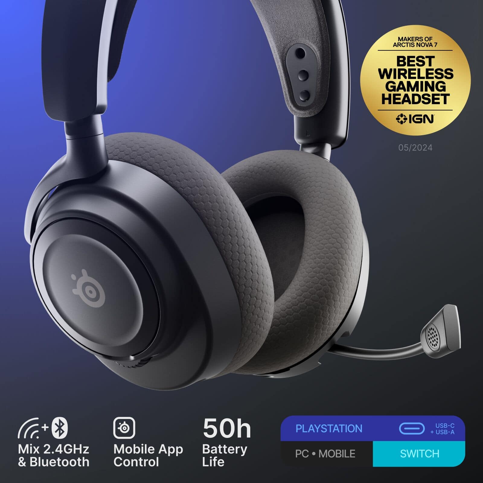 SteelSeries Arctis Nova 7P Gen 2 Wireless Over The Ear Multi