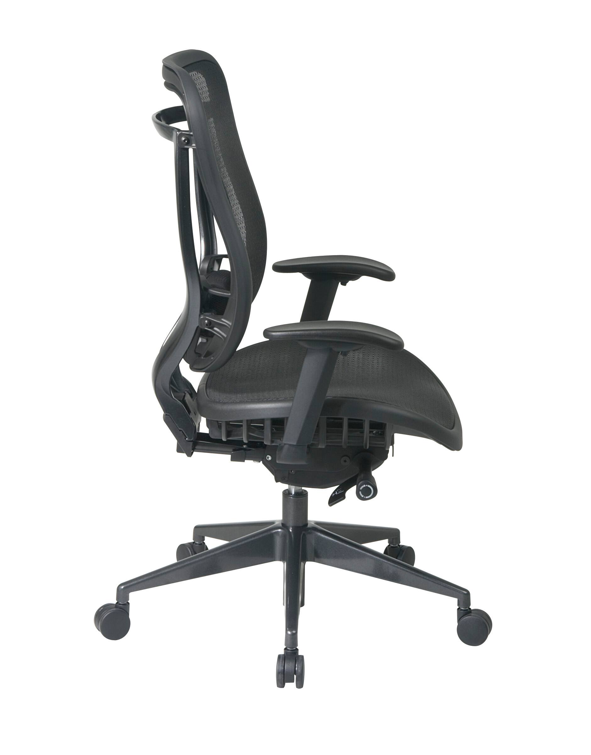 Left. Office Star Products - Executive High Back Chair - Black.