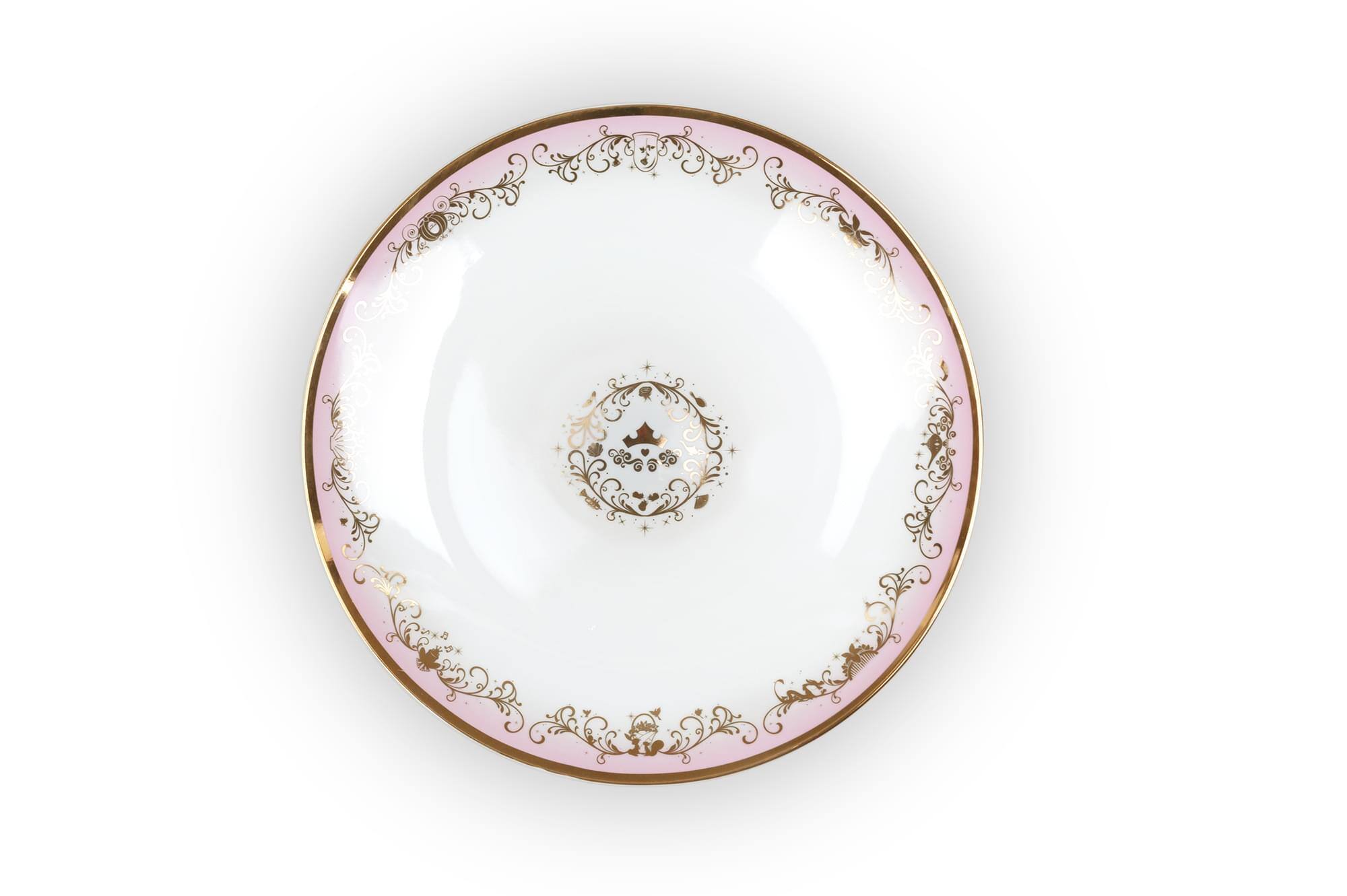 Front. Ukonic - Disney Princess Ceramic Serving Platter | Plate Measures 16 Inches - Gold.