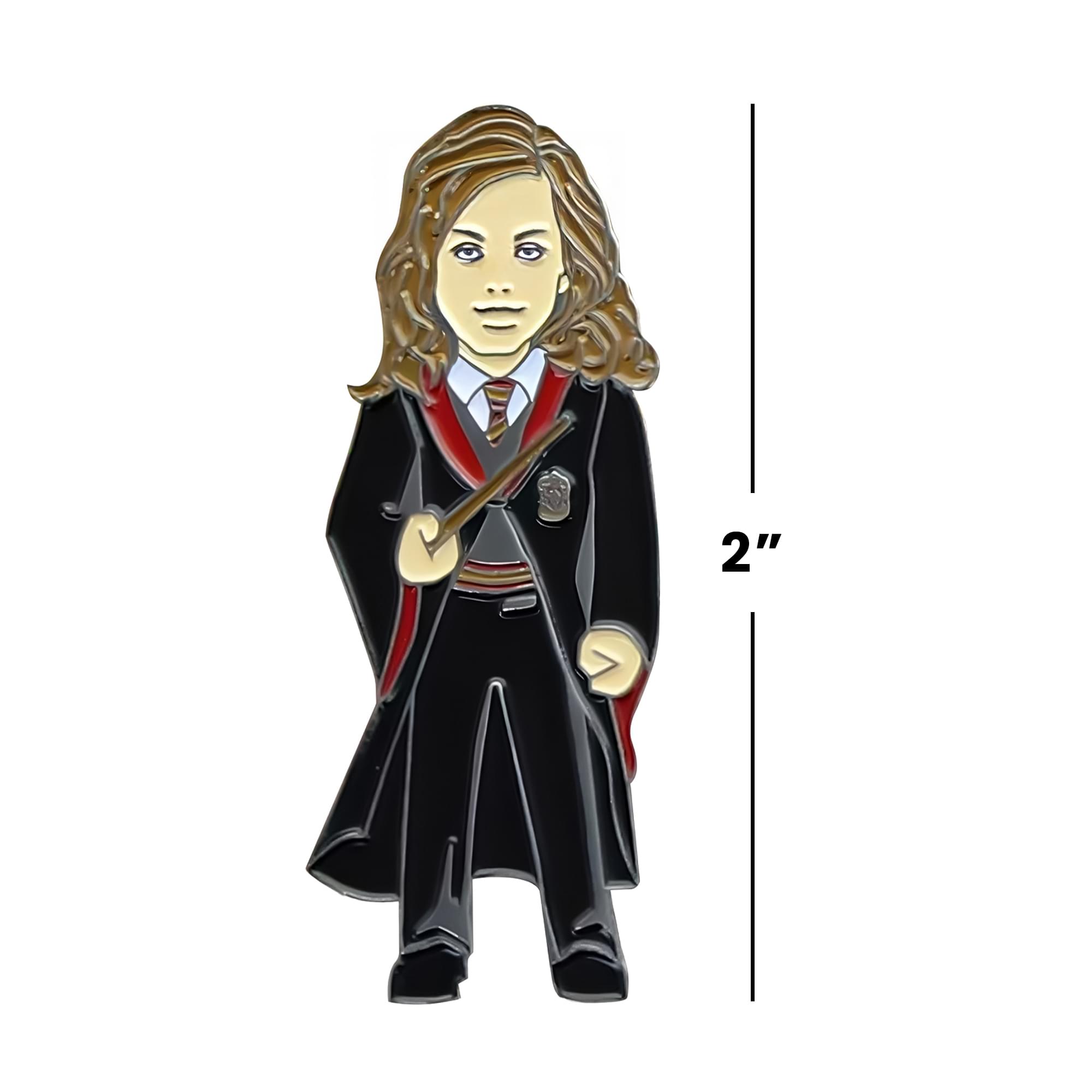 Alt View 2. Harry Potter - Harry Potter Hermione Granger in Hogwarts Robe Enamel Collector Pin - Black.