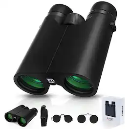 Vulpecula Spade - 10x42 Binoculars for Adults High Powered Compact Binoculars with Low Light Night Vision for Bird Watching Hunting Travel