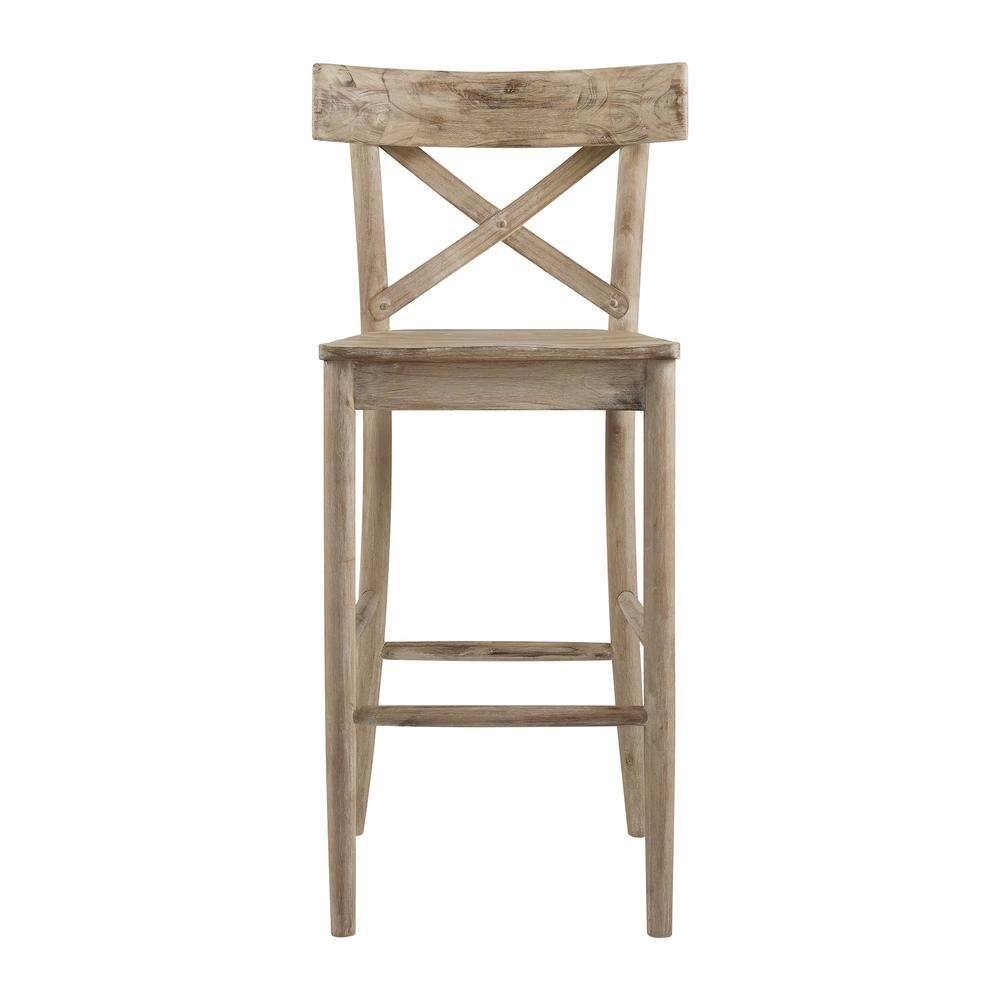 Alt View 1. FurniFact - Beach Counter Stool with Back Support for Kitchen Island or Bar Seating - Beach.