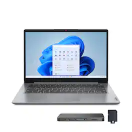 Lenovo - Ideapad 1i 14" HD Laptop,Intel Celeron N4500,4GB RAM,128GB eMMC+1TB Dock Set,1 Year Office 365,Win 11 - Gray