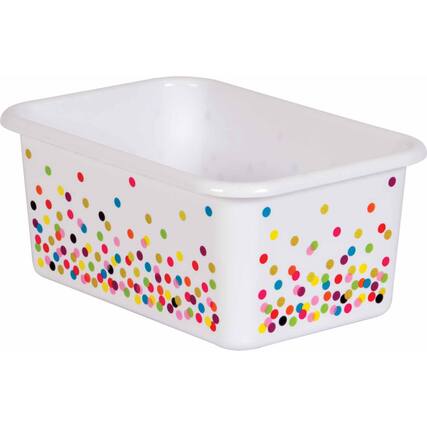Front. Teacher Created Resources - Teacher Created Resources Confetti Small Plastic Storage Bin.