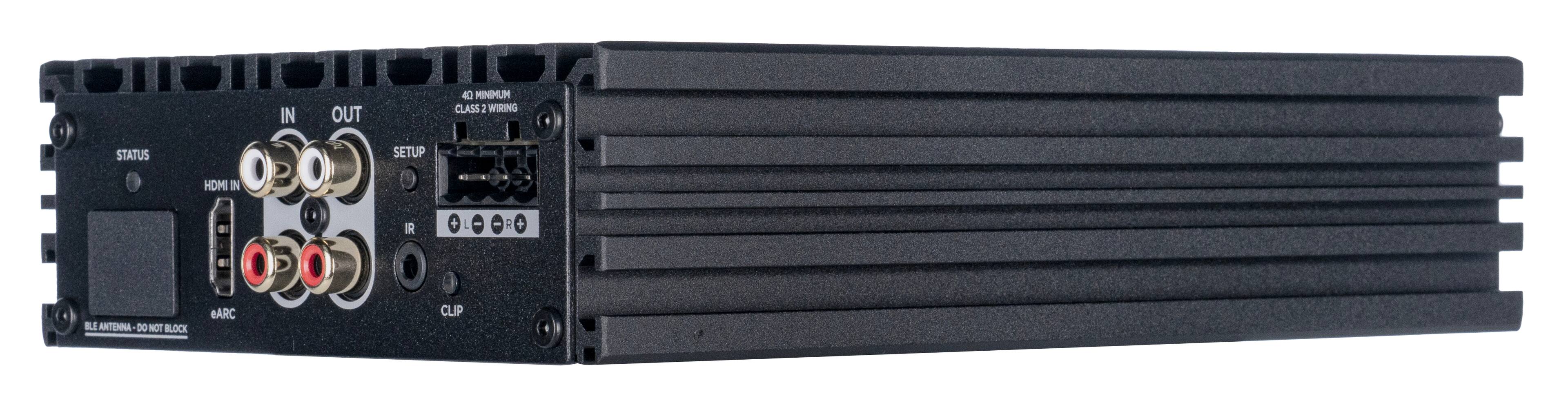 The text on the image reads: "HDMI IN IR + 1 3 + ILE ANTENNA 30 NOT BLOCK eARC CLIP."