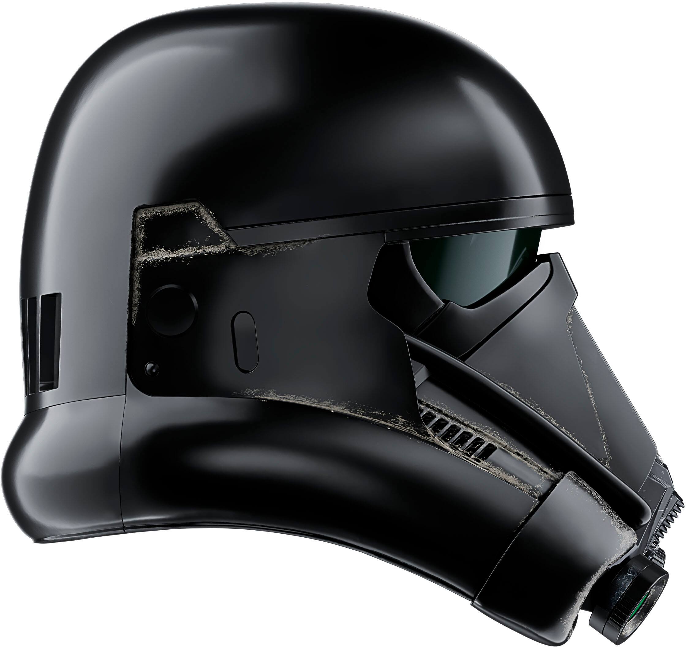 Left. Star Wars - The Black Series Imperial Death Trooper Electronic Helmet.