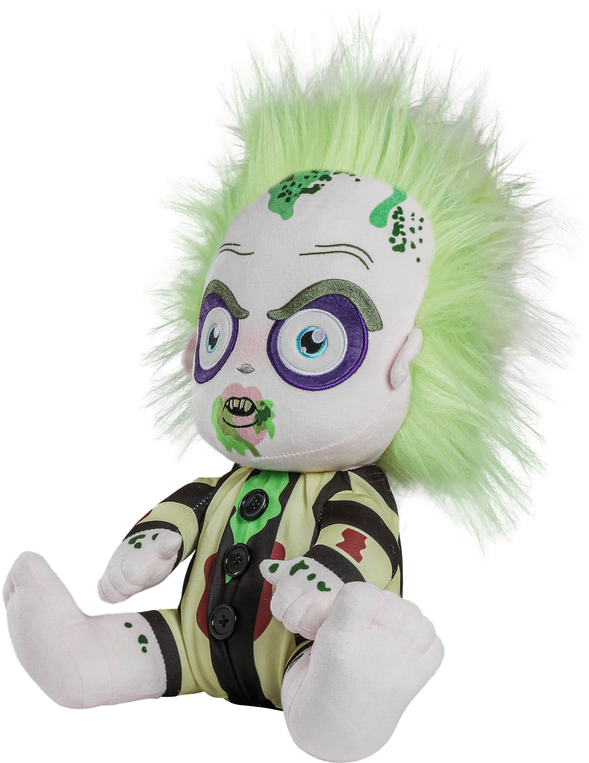 Left. Kidrobot - Beetlejuice 2 Medium Interactive Plush - BH.
