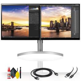 LG - 34WN650-W 34'' 21:9 IPS HDR WFHD 3-Side Virtually Borderless Monitor + HDMI Cable and Cleaning Kit