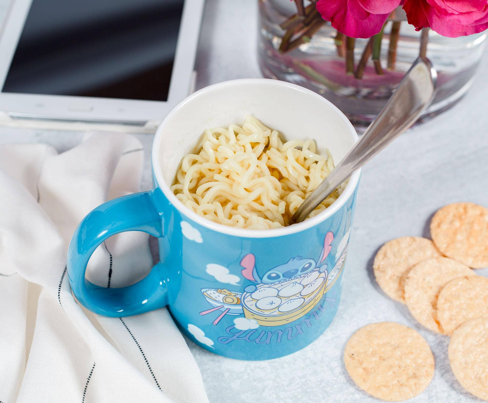 Alt View 3. Silver Buffalo - Disney Lilo & Stitch "Yummy" Ceramic Mug | Holds 20 Ounces - Blue.