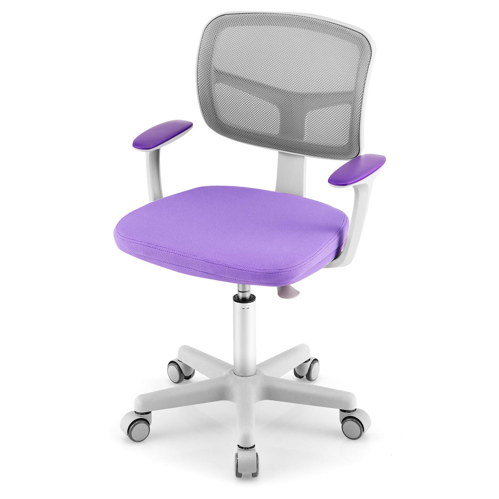 Alt View 9. Gymax - Gymax Kids Desk Chair Adjustable Height Children Study Chair w/Auto Universal Casters Purple - Purple.