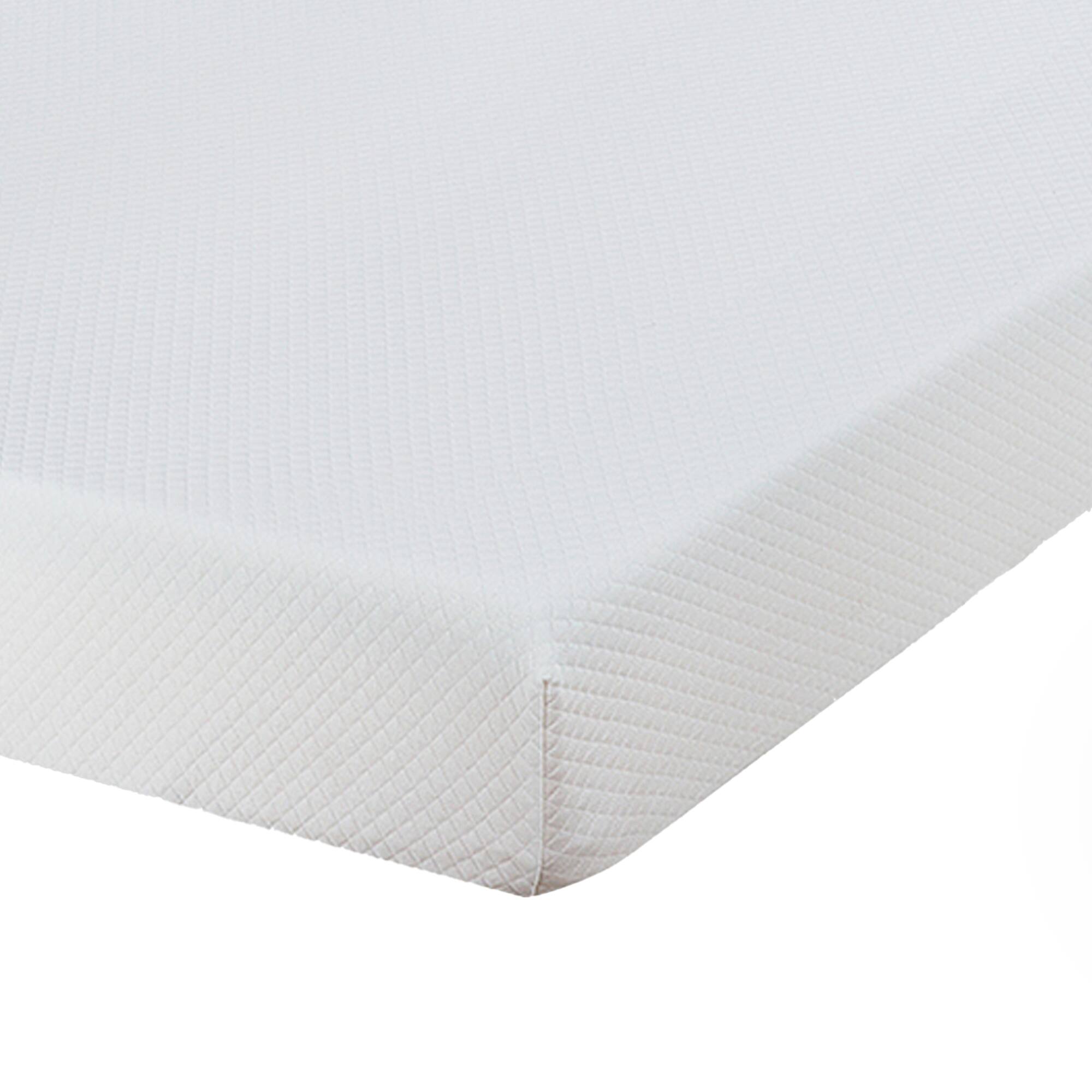 Back. Vaczon - 8" E King Memory Foam Mattress, Cooling Gel Layer and Breathable Fabric Cover, Certi-Safe Roll-in-a-Box - White.