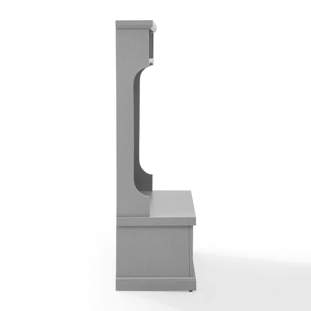 Left. Crosley Furniture - Seaside Hall Tree - Distressed Gray.