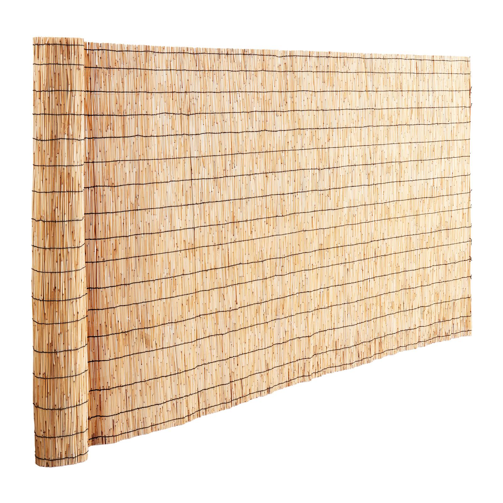 Alt View 5. VEVOR - Natural Reed Fencing, 4 ft x 16.4 ft, 2 Pack Reed Screen Curtain Balcony Reed Fence Roll for Outdoor Backyard Patio - Natural Wood.