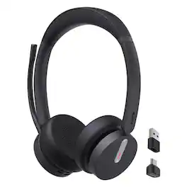Yealink - 1208703 BH70 Dual Wireless Bluetooth Headset with Mic for Work, Microsoft Teams Certified, USB-C/A