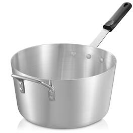 GRIDMANN - 10-QT Aluminum Sauce Pan and Silicone Handle - NSF Pro Cookware - Silver