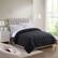 Angle. Sweet Home Collection - Oversized All-Season Reversible Double Stitched Comforter, King - Black.
