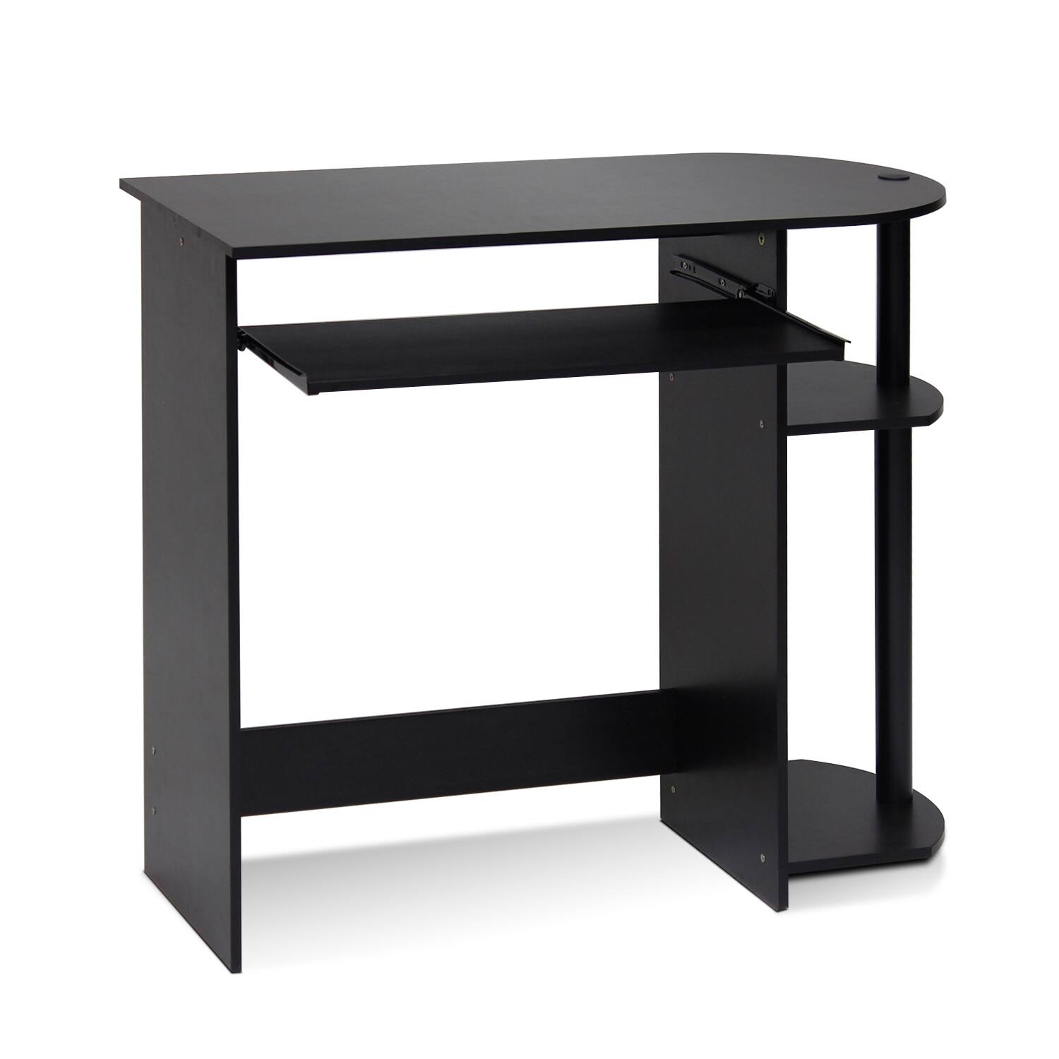 Furinno - Simplistic Easy Assembly Computer Desk - Espresso/Black