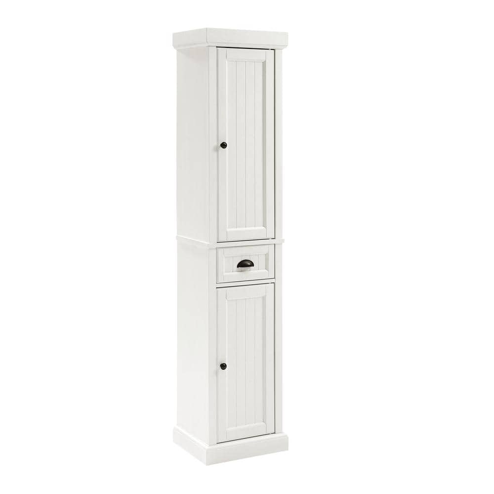 Crosley Furniture - Seaside Tall Linen Storage Cabinet - White