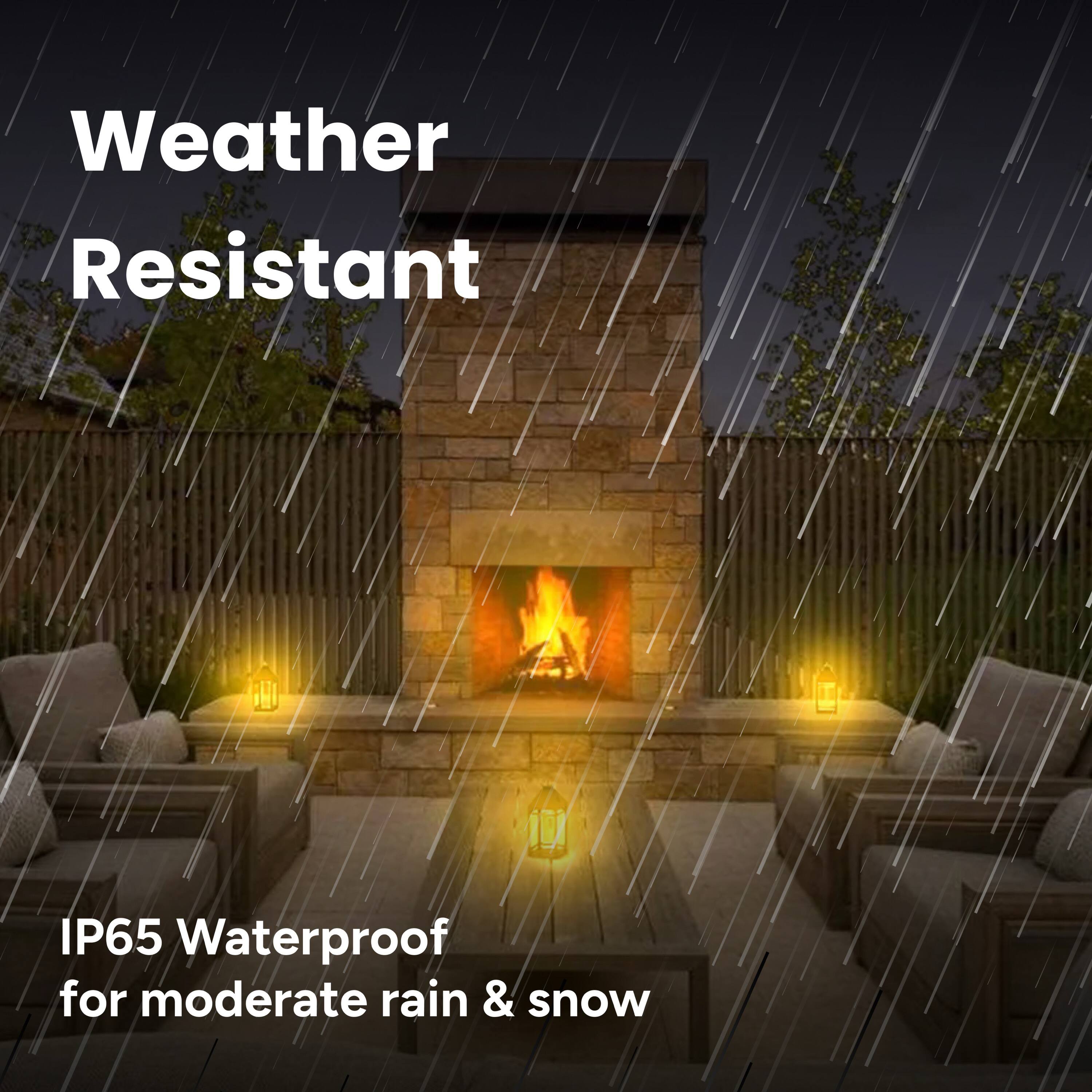 Weather Resistant IP65 Waterproof for moderate rain & snow