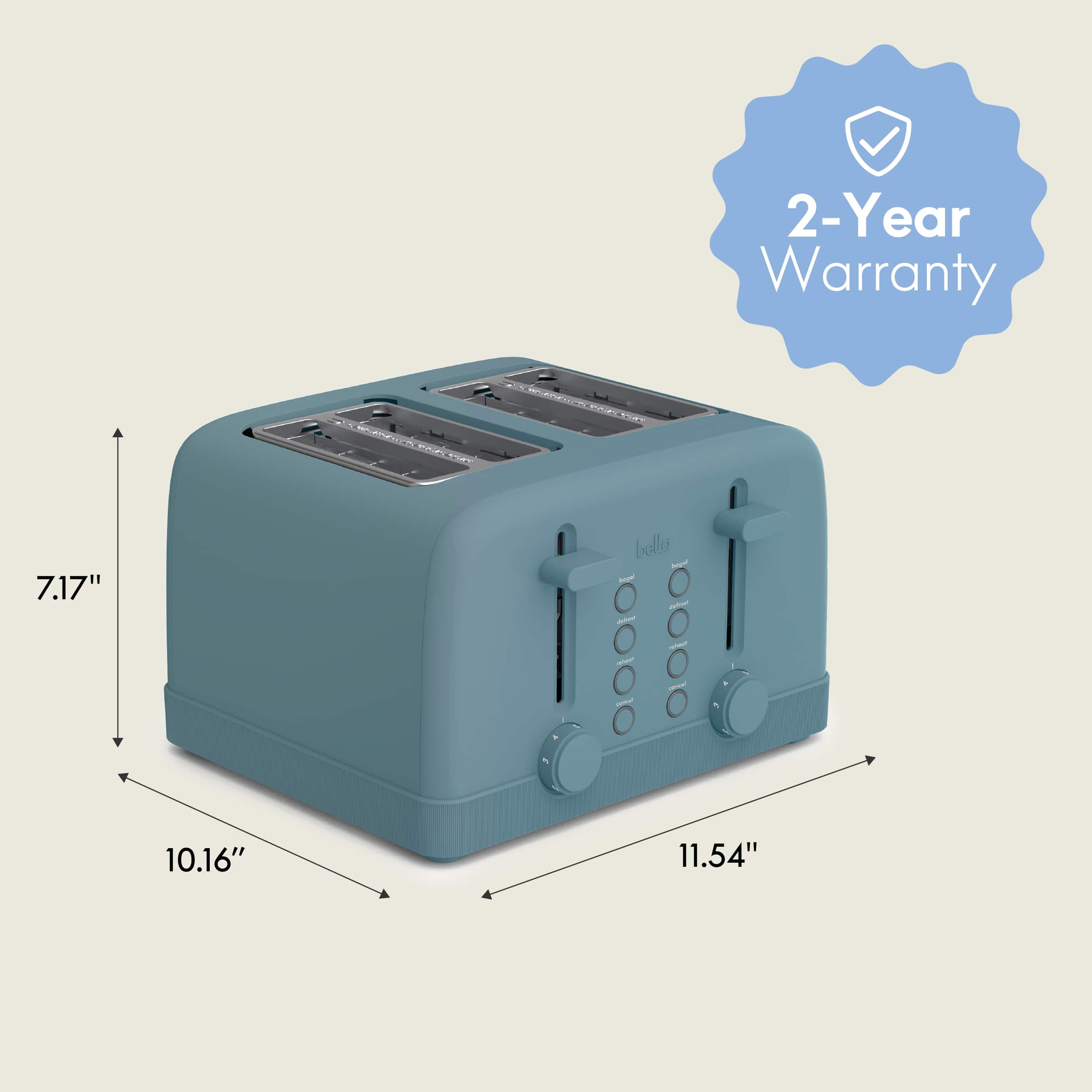 2-Year Warranty, 7.17", 10.16", 11.54"