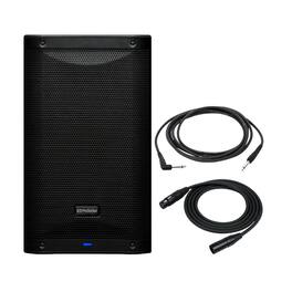 Fender - PreSonus AIR10 2-Way 10-Inch 1200W Active Loudspeaker w/Microphone Cable Bundle - Black/Black