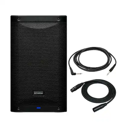 Front. PreSonus - PreSonus AIR10 2-Way 10-Inch 1200W Active Loudspeaker w/Microphone Cable Bundle - Black/Black.