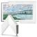 Left. Deco TV Frames - Premiere Bezel for Samsung the Frame TV - 55" - Gloss White.