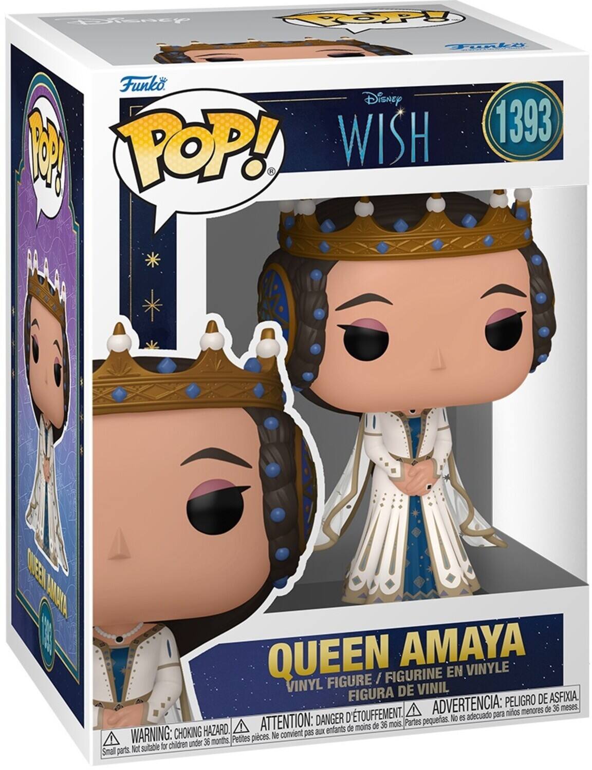 Loeaey OPy Tnke o Funko Disney 1 POP! WISH 4A 1393 NEEL MALINA  QUEEN AMAYA VINYLE / FIGURINE EN, VINYL FIGURE VINIL FIGURA DE ASFIXIA ADVERTENCIA: PELIGRO DE menores de 36 meses. D'TOUFFEMENT. adecuado para ninos ATTENTION: DANGER D Partes pequerias. No es de moins de 36 mois. CHOKING HAZARD. WARNING: under 36 months, Petites pieces. Ne Not suitable for children Smal parts.