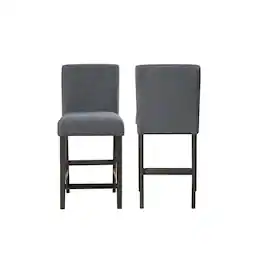 New Classic Furniture - High Line Upholstered Counter Chair (Set of 2) - Gray