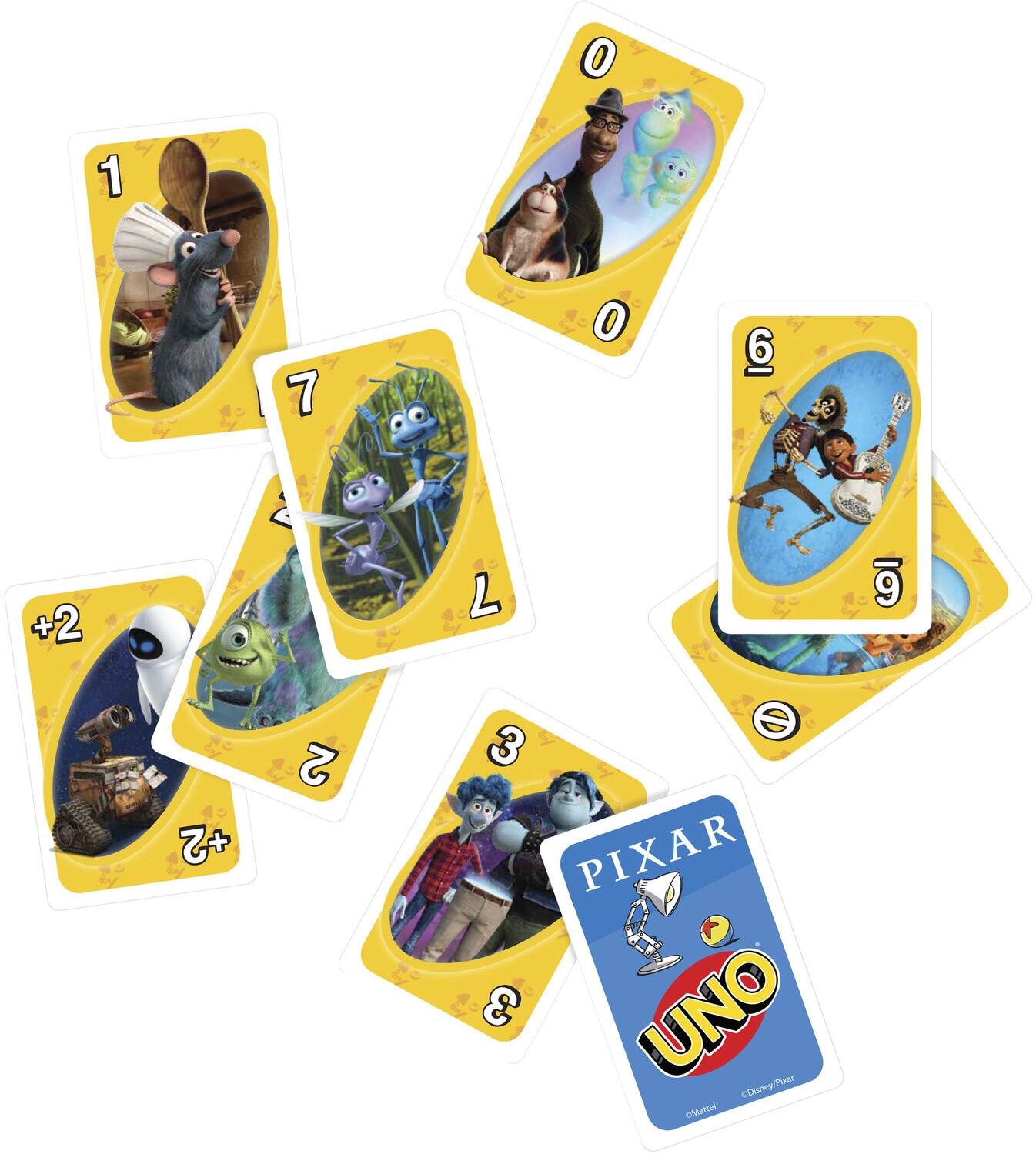 0 1 7 0 6 +2 7 +2 2 C 3 a PIXAR 4 K 3 UNO Disney/Pixar Mattel