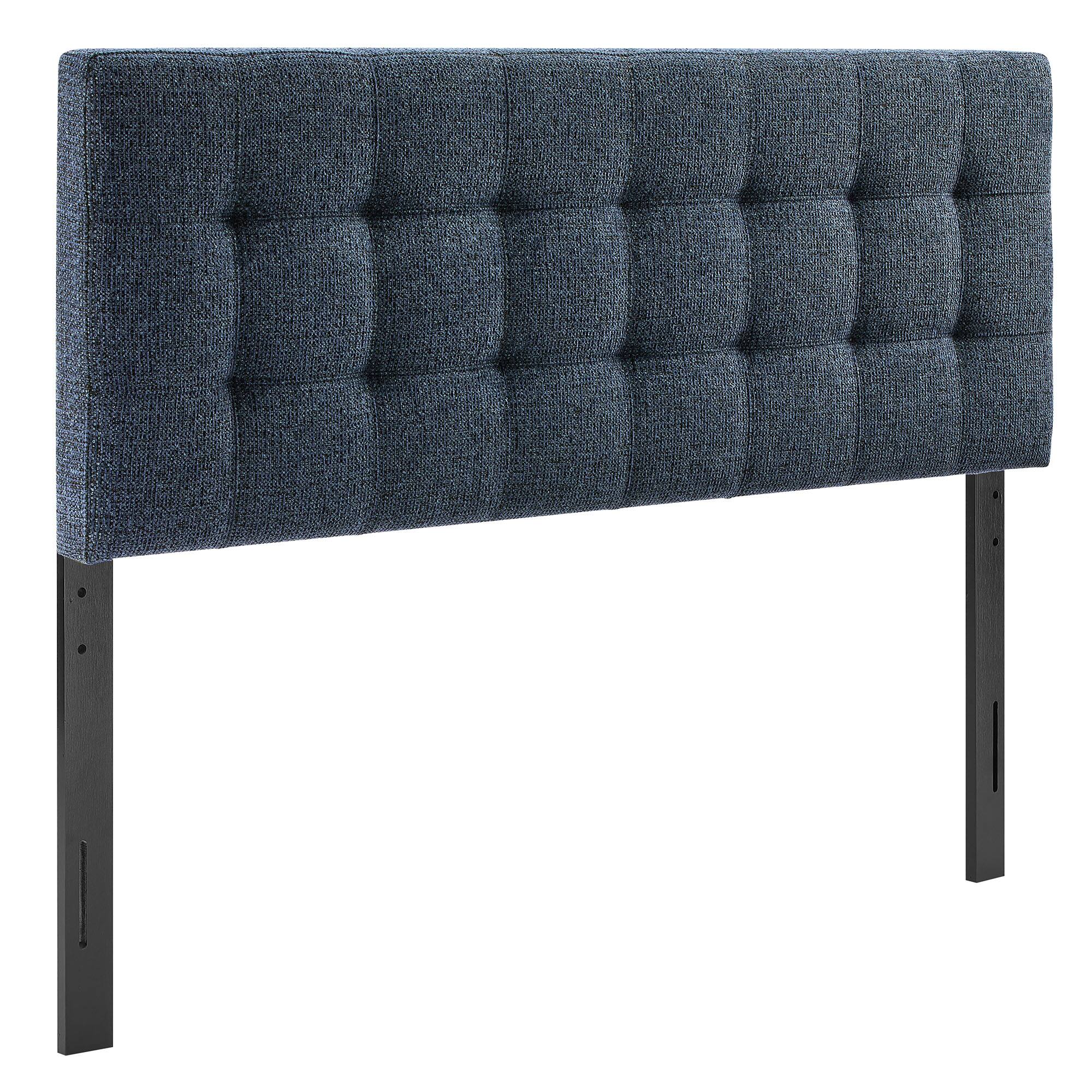 Angle. Modway - Lily Upholstered Fabric Headboard by Modway - Navy.