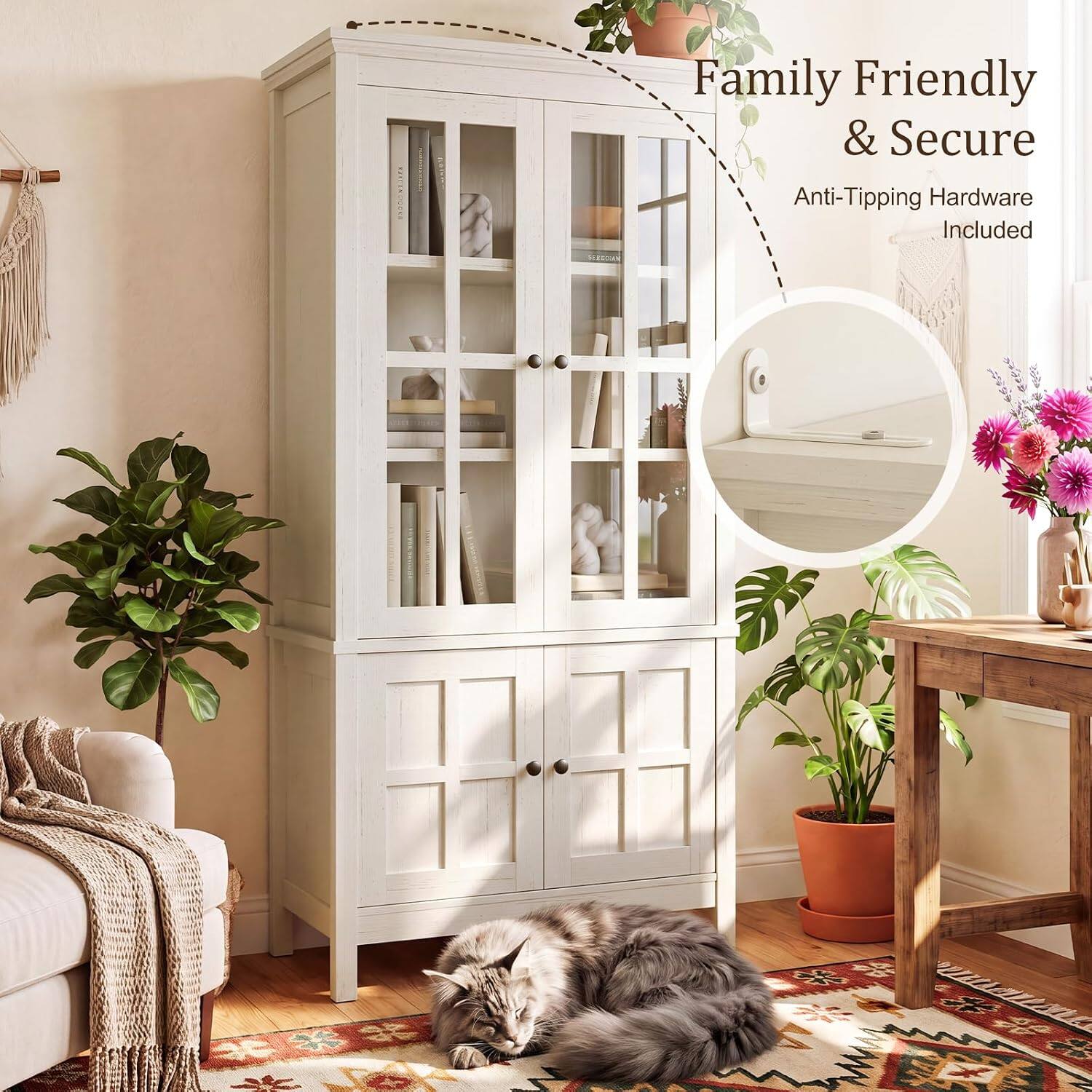 Family Friendly & Secure  
Anti-Tipping Hardware Included
