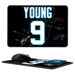 Keyscaper - Bryce Young Carolina Panthers Wireless Charger and Mouse Pad - Black