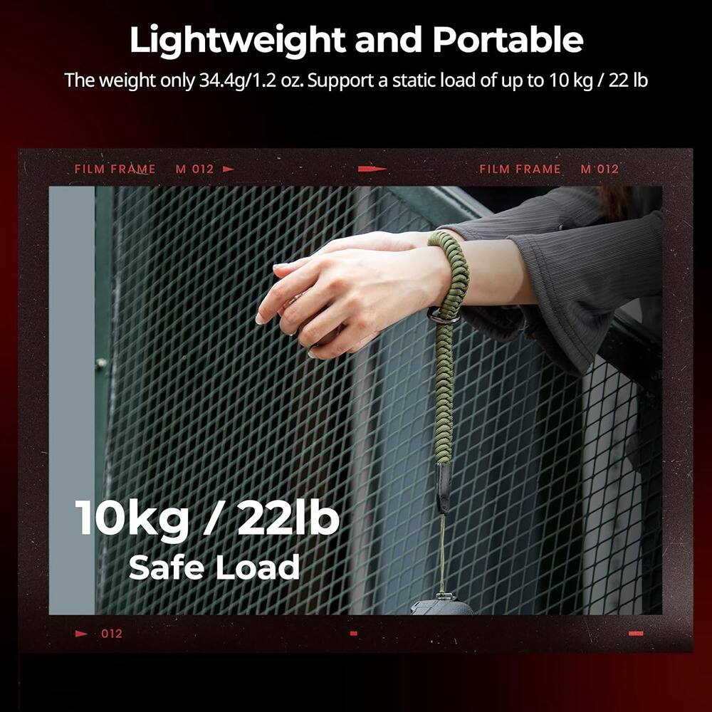 Lightweight and Portable  
The weight only 34.4g/1.2 oz. Support a static load of up to 10 kg / 22 lb  

10kg / 22lb Safe Load  

FILM FRAME M 012