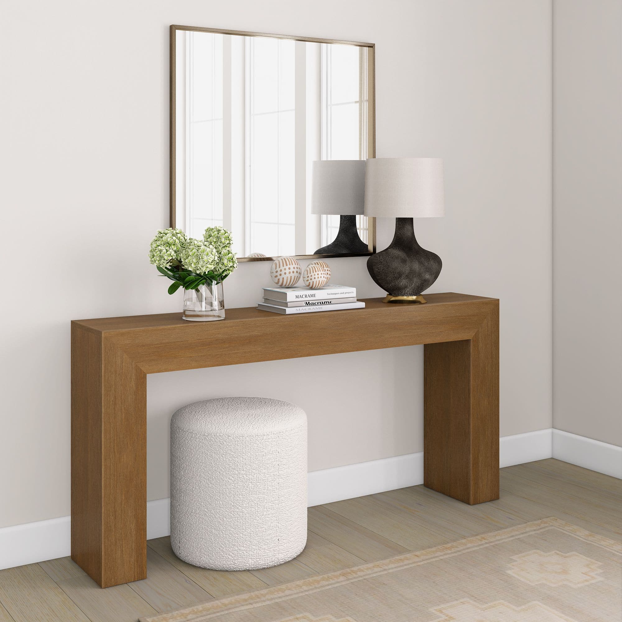 Plank+Beam - Grande Console Table (66in / 1680mm) - Pecan Wirebrush
