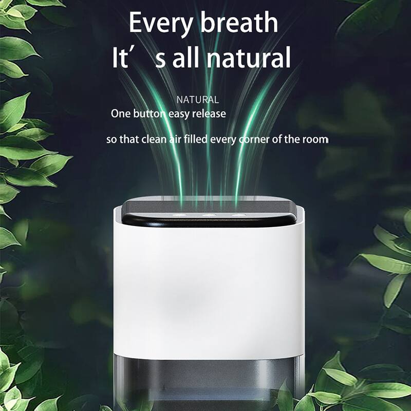 Every breath  
It's all natural  

NATURAL  
One button easy release  
so that clean air filled every corner of the room